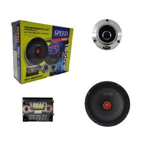 SP-66.8PRO Set De Medios 6.5 Pulgadas 1500 Watts 350 Rms Con Tweeter Y Crossover Speed