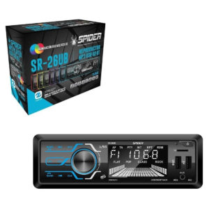 SR-26UB Est&eacute;reo Mp3 Usb Usb de Carga SD Aux RGB y Bluetooth  Spider