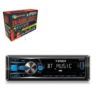 SR-45UB Est&eacute;reo Mp3 Usb SD Aux RGB Bluetooth Y Caratula Desmontable  Spider