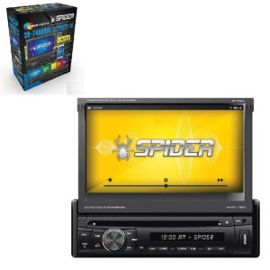 SR-7400UBL Est&eacute;reo 1 Din Con Pantalla T&aacute;ctil 7" Mp3 MP4 CD DVD Usb SD Aux Bluetooth y Mirror Link Spider