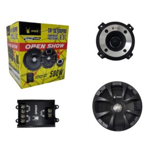 SR-SET66PRO Set De Medios 6.5 Pulgadas 500 Watts 80 Rms Con Tweeter Y Crossover Spider