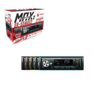 SR-55Max2 Est&eacute;reo Mp3 Usb Aux RGB Bluetooth Y Caratula Desmontable  Spider